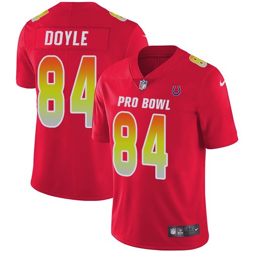 Nike Colts #84 Jack Doyle Red Men's Stitched NFL Limited AFC 2018 Pro Bowl Jersey